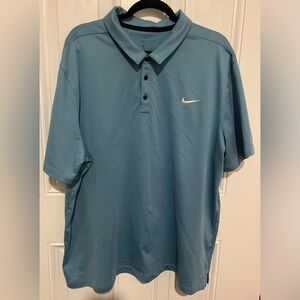 Nike Golf Men's Dri-Fit Light Blue  Polo Style Shirt Size XXL Active Sport Wear